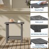 HDPE Adirondack Square Outdoor Side Table,Weather Resistant & Easy Assembly Patio End Tables,Durable Small Patio Table for Beach,Pool, Balcony, Porch - 3 of 4