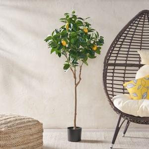 SKRAN Artificial Lemon Tree for Interior Decorating with  Lifelike Lemon Fruits,Realistic Details for Home and Living Room Decoration - 1 of 4