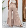 Women's High Waist Flare Pants - Stretch Elastic Waistband - 2 of 4