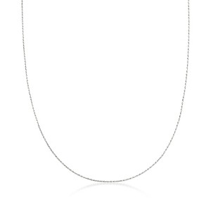 Ross-Simons 1mm 14kt White Gold Adjustable Rope-Chain Necklace Size - 1 of 3
