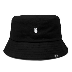 Dalix Lil Peace Sign Cotton Embroidered Cotton Cap Outdoor Bucket Hat Womens - 1 of 4