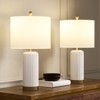 Maxax Ceramic Table Lamp,White Modern Desk Lamp with Ribbed Design for Bedroom Nightstand,Living Room. - 2 of 4