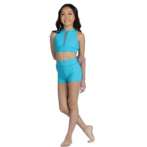 Girl's Crop Top Danz N Motion Rue 25301C Dance Convention Wear - 1 of 4