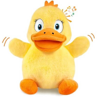 Squeaky Duck Dog Toy ¨C Plush Chew Toy with 2 Squeakers & Crinkle Wings for Small and Medium Dogs ¨C Soft Puppy Toy for Boredom & Indoor Play