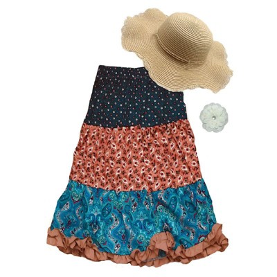 MiAmore Gigi Peasant Skirt and Hat with Hair Accessory