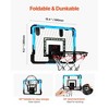 VEVOR Kids Basketball Hoop:Mini over-the-door hoop with electronic scoreboard,music,LED lights,and scoring functions.Fun indoor basketball for kids 3+ - 4 of 4