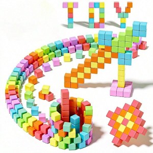 Magnetic Blocks Vibrant Colors and Rich Hues Full of Fun Magnetic Sensory Cube - 1 of 3