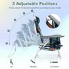 Tangkula 4 PCS Beach Chair 5-Position Outdoor Reclining Chairs w/ Head Pillow & Storage Bag - 4 of 4