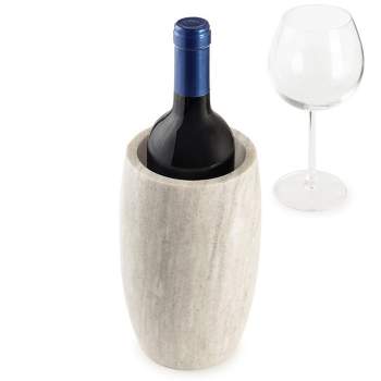 NSA Black Marble Wine Chiller – Champagne Chiller - Wine & Champagne Cooler  for Parties, Dinner – keep Wine & Beverages Cold - Ideal for Gift, also use  as Utensils Holder & Centerpiece Bar Decor 