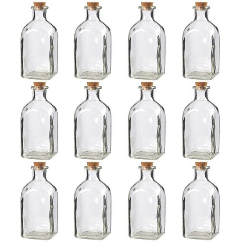 Download Clear Glass Bottles With Cork Lids 12 Pack Target