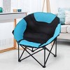 Tangkula Moon Saucer Camping Chair Cup Holder Steel Frame Folding Padded Seat w/Carry Bag - 2 of 4