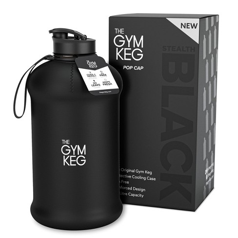 57 Ounce Gym Cycling Cup PP Material Precise Scale Portable Large Capacity  Water Bottle For Men With Sports Fitness (Black) 