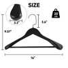 BP4U 16-Inch Wooden Suit Hangers with Non-Slip Pants Bar, Wood Extra-Wide Shoulder Hangers - 2 of 4