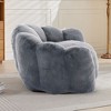 Okak Modern Bean Bag Accent Chair Barrel Chairs with Memory Foam,Small Leisure Chair Single Sofa for Living Room,Office,Apartment - 3 of 4