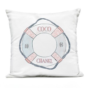Stupell Industries Fashion Brand Buoy Nautical Glam Brand Outdoor Decorative Throw Pillow, 18 x 18 - 1 of 3