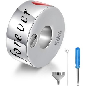 Sterling Silver Memorial Urn Charm for Ashes - Keepsake Pendant Gift in Memory of Loved Ones - 1 of 4