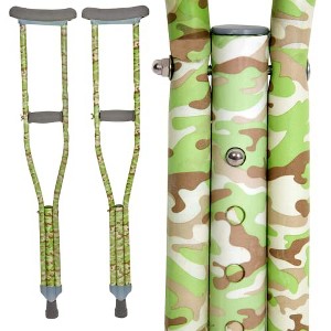 My Crutches - Youth Junior Crutches for Kids w Adjustable Handgrip and Length! for Children 3'9" to 4'5" - Made of Lightweight, Durable Aluminum with - 1 of 4