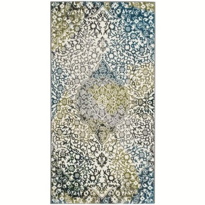 ivory/peacock blue