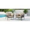 Okak  36"W x 17"H Modern Patio Accent Chairs Wide Armchairs with 2 Extra Pillows,Set of 1/2,Outdoor Club Chairs for Porch,Garden&Backyard - 4 of 4