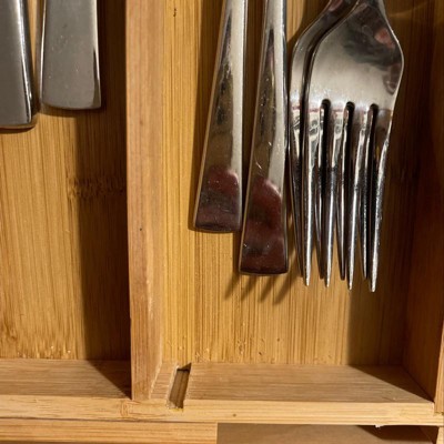 Expandable Silverware Drawer Organizer 7-9 Slots - Bamboo Utensil Organizer  17.5 X 13.5 - 20 - Royal Craft Wood : Target