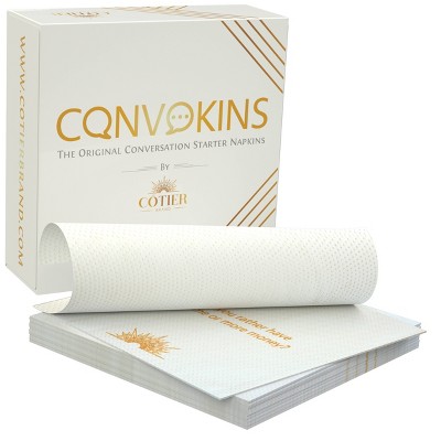 Photo 1 of Cotier Brand 50ct Convokins Disposable Icebreaker Paper Napkins Party Game