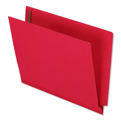 Pendaflex Colored Reinforced End Tab Fastener Folders, 0.75" Expansion, 2 Fasteners, Letter Size, Red Exterior, 50/Box