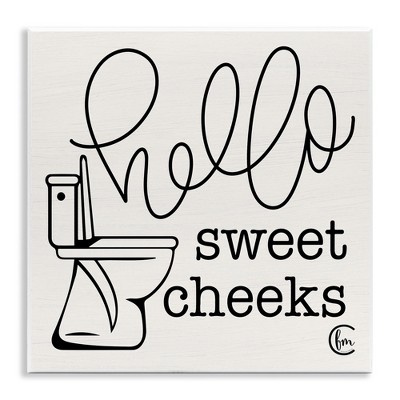 Stupell Industries Hello Sweet Cheeks with Toilet, 12" x 12"