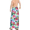 HAPPY BAY Men's Beach Holidays Cover Up Summer Long Sarong Wrap Beachwear Vacation Cover-Up Lava Lava For Men One Size Multicolored, Floral - 3 of 4