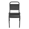 HomeRoots Set of Two Black Aluminum Outdoor Stacking Dining Chairs - 4 of 4