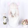 Unique Bargains Women's Curly Wigs 14" White Gradient with Wig Cap - 2 of 4