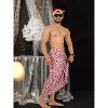 HAPPY BAY Men's Christmas Tree Swim Bath Trunk Swimsuit Regular Surfing Swimwear Sarong Long Pareo Beach Gifts Wrap for Men One Size Red - 3 of 4