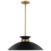 Nuvo Lighting Perkins 1 - Light Pendant in  Matte Black/Burnished Brass - 2 of 4