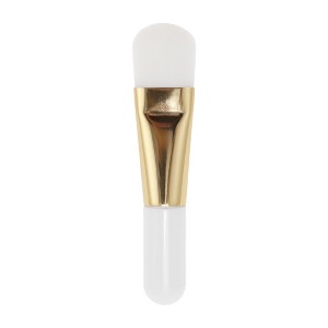 Unique Bargains Short Handle Facial Mask Brush Gold Tone 1 Pc - 1 of 4