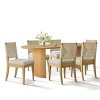 7-Piece Dining Table Set, 79'' Wood-Look Oval Table and 6 Paper Cord Back Chairs for Modern Kitchen or Dining Room-Maison Boucle - 3 of 4