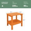 Hyleory Double-Tier Patio Adirondack Side Table, Outdoor HDPE Square End Table - 4 of 4