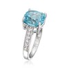 Ross-Simons 4.40 Carat Sky Blue Topaz Ring With .25 ct. t.w. Lab-Grown Diamonds in Sterling Silver - 3 of 4