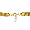 EVERLY JEWELRY | Yellow Plated Sterling Silver 1ct TGW round Cubic Zirconia 8mm flat Omega Style Bracelet, 7+1 Ext. - 4 of 4