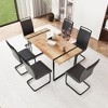 NicBex Dining Room Table Set for 6 Morden Dining Table Set with Walnut MDF Tabletop, Metal Legs and 6 PU Chairs for Home Office - 3 of 4
