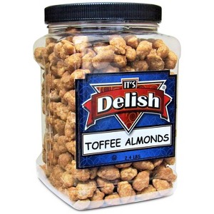 Toffee Coated Almonds by It's Delish, 2.4 LB Jumbo Container Jar - 1 of 3