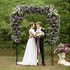 Garden Arch Arbor Trellis with Gate Patio Plant Stand Archway - 2 of 4