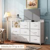 GALAXHERO 8-Drawer Fabric Dresser TV Stand with Charging Station and Open Shelves, Wood Top Storage Chest of Drawers for Bedroom, Living Room, Hallway - 2 of 4