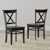 Glenwillow Home Oval Butterfly Leaf Dining Table + Cross Back Dining Chairs Dining Set - image 3 of 4