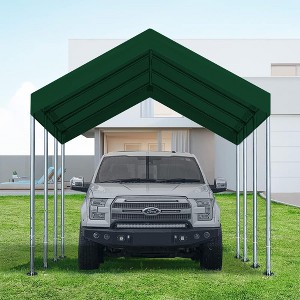 Heavy Duty Carport, Waterproof & UV Protection, Potable Outdoor Car Shade Canopy Car Tent Garage for Boats, Tractor, Car Gara - 1 of 4