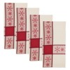 Saro Lifestyle Classic Charm Jacquard Napkin (Set of 4), Red, 19"x19" - 3 of 4