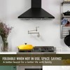 WOWOW Wall Mounted Pot Filler with 2-Handles Double Joint Swing Arm in Brushed Nickel - 2 of 4