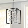 Possini Euro Design Black Silver Pendant Chandelier 15 1/4" Wide Modern Clear Crystal Flower Vine 4-Light Fixture for Dining Room House - 2 of 4