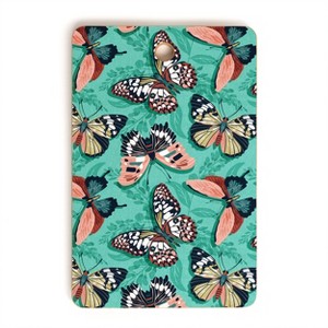 Heather Dutton Mariposa Boho Butterflies Aqua Rectangle Cutting Board - Deny Designs - 1 of 3