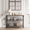 Coolmee 43 Inch Sofa Table, Narrow Farmhouse Console Table with 2 Open Shelves and Legs, Behind Couch Accent Furniture for Apartment, Compact Room - 3 of 4