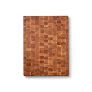 John Boos Small Maple Wood Cutting Board for Kitchen Thick Reversible End Grain Charcuterie Boos Block with Finger Grips - 1 of 4