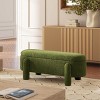 NicBex Modern 49" Storage Bench Oval Accent Stools with Boucle Fabric and Wood Frame for Bedroom and Entryway - 3 of 4